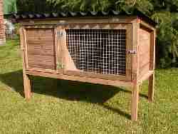 traditional single rabbit hutch